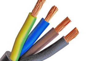 Copper,Electric,Wire,Isolated,On,A,White,Background.,Cable